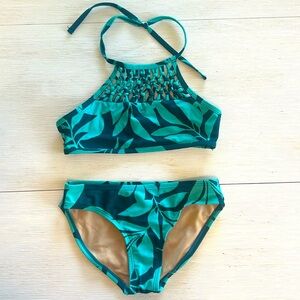 Old Navy Blue Hawaiian Tropical Bikini Size M